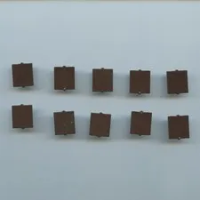 LEGO x 10 Dark Brown Glass for Window 1 x 2 x 2 Flat Front 60601