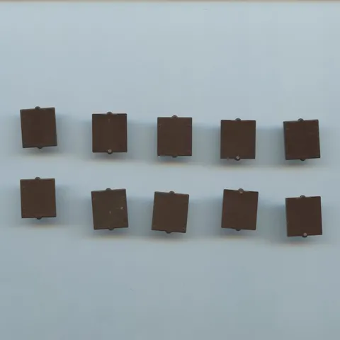 LEGO x 10 Dark Brown Glass for Window 1 x 2 x 2 Flat Front 60601