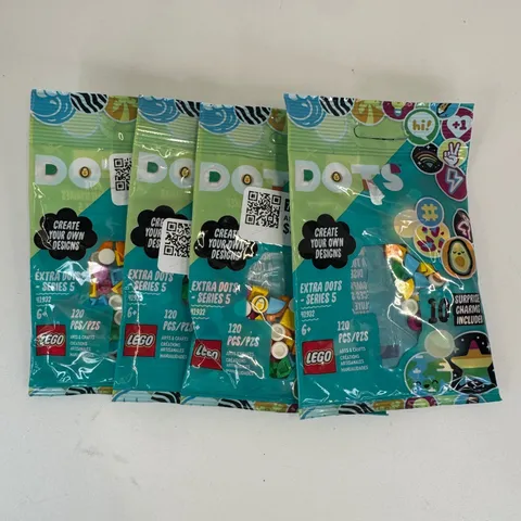 LEGO DOTS Extra DOTS Series 5 41932 Lot 4 Sealed Packs 120pc Surprise Charms Toy