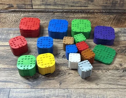Lego Super Mario Base Plates 3 Sizes Total 75 Pcs. Multi Color (#1)