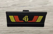 Lego 2440pb002 Vehicle Spoiler Plow Blade 6 x 3 Red Yellow Stripes 4 Pattern