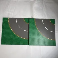 Vintage Lego 10X10 Street Road Building Green Base Plates Lot Of 2 44342 2-01
