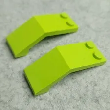LEGO 6070 Windscreen 5 x 2 x 1.66 Lime x2 Genuine
