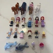 Authentic LEGO Minifigure Lot of Friends Animals Figures Horses Dolphins