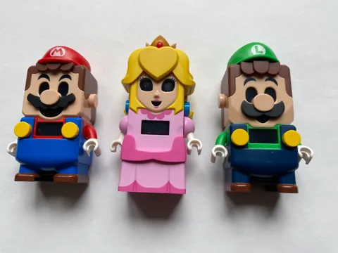 All 3 LEGO Super Mario Luigi Princess Peach Interactive Talking Figures Complete