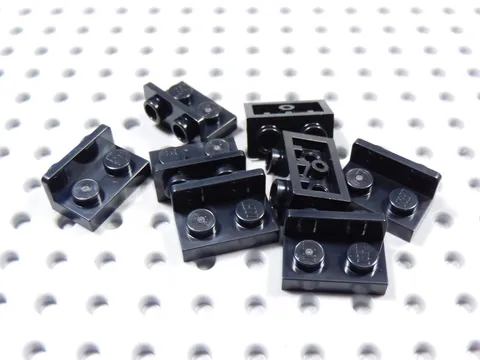 LEGO Lot of 8 Black 1x2-1x2 Inverted Brackets BF