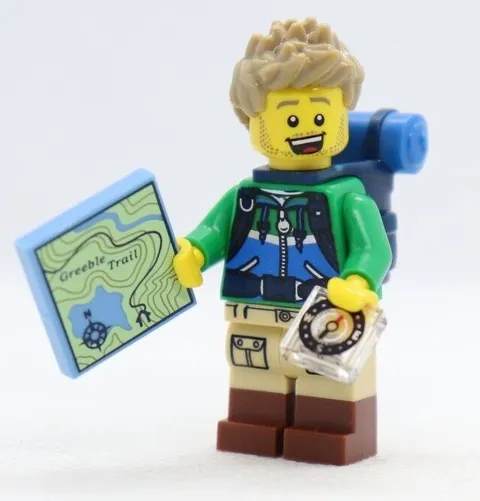 Hiker Series 16 Greeble Trail Compass Backpack LEGO® Minifigure Mini Figure