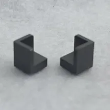 LEGO 6231 Dark Bluish Gray Panel 1 x 1 x 1 Corner (x2)