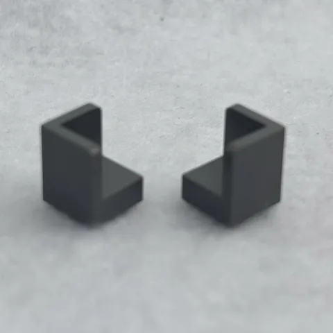 LEGO 6231 Dark Bluish Gray Panel 1 x 1 x 1 Corner (x2)