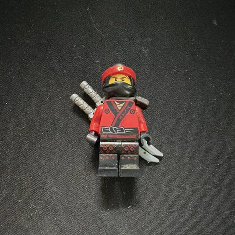 LEGO Red Ninja Minifigure Figure with Helmet and Tools Plastic