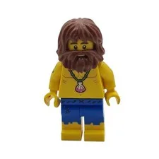 LEGO Minifigure Minifig Shipwreck Survivor (Series 21) col21-3 Used