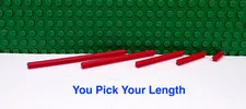 Lego Technic Axle Red Various Sizes  "You Pick Your Length and Qty" NEW
