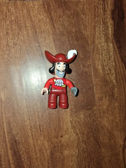 LEGO Duplo Neverland Pirates Captain Hook Red Toy Figure 3.25"