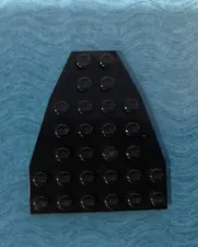 LEGO PART 50303 WEDGE PLATE 7 x 6 WITH STUD NOTCHES BOAT BOW (BLACK)