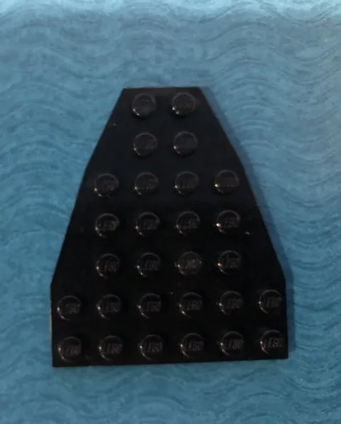LEGO PART 50303 WEDGE PLATE 7 x 6 WITH STUD NOTCHES BOAT BOW (BLACK)