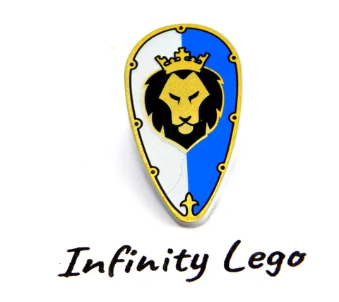 LEGO Light Grey Shield Long with Lion Head Knights (2586 14435) x1