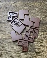 LEGO Reddish Brown Tile 2 x 2 Corner. QTY 10. Part No. 14719.
