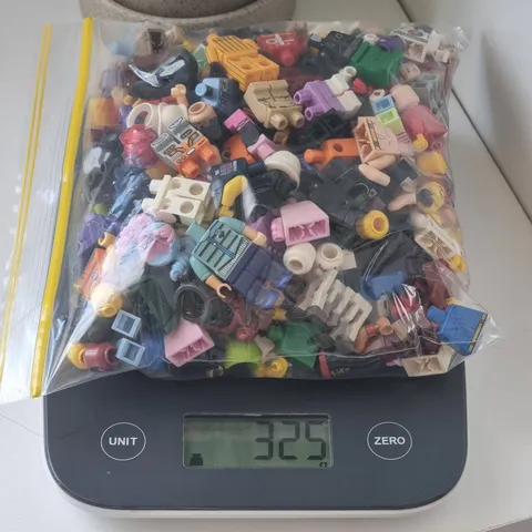 LEGO Minifigure Parts 325g Mixed Lot of Characters Simpsons Star Ward Marvel Etc