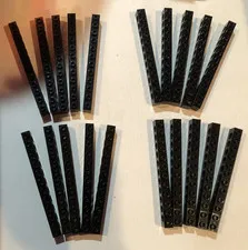 LEGO PART 3895 TECHNIC BRICK 1X12 WITH HOLES 20 PIECES (BLACK)