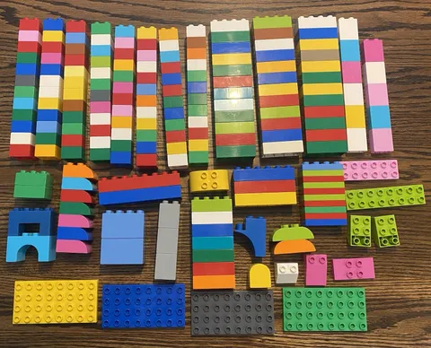 Huge Lego Duplo Multi Color Brick Lot 190+ Pieces Building Toys