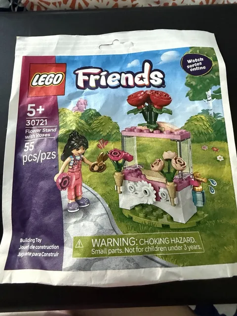 LEGO Friends 30721 Flower Stand with Roses Polybag Set, 55 Pieces, Age 5+