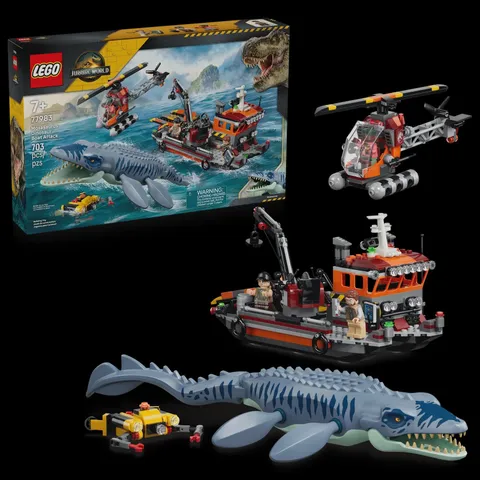 LEGO™ Mosasaurus Dinosaur Boat Attack (77983)