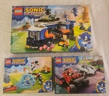 LOT 3 LEGO Sonic the Hedgehog  77006 77001 77118 NEW Sealed Truck, Car, Clash