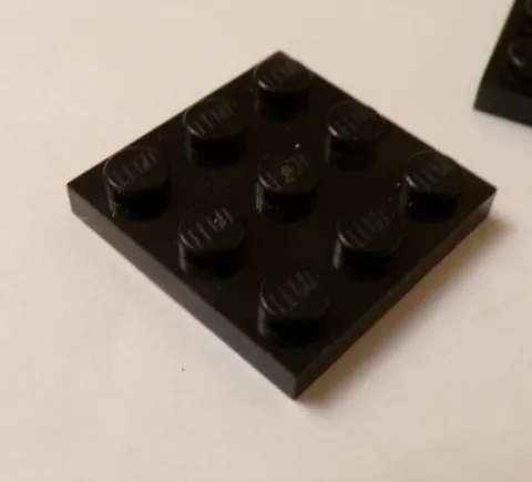 Lego x2 Black 3x3 Plates, 11212 (028-70)