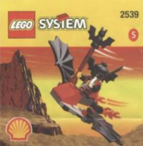 LEGO Castle: Flying Machine (2539) 100% Complete With Minifig 