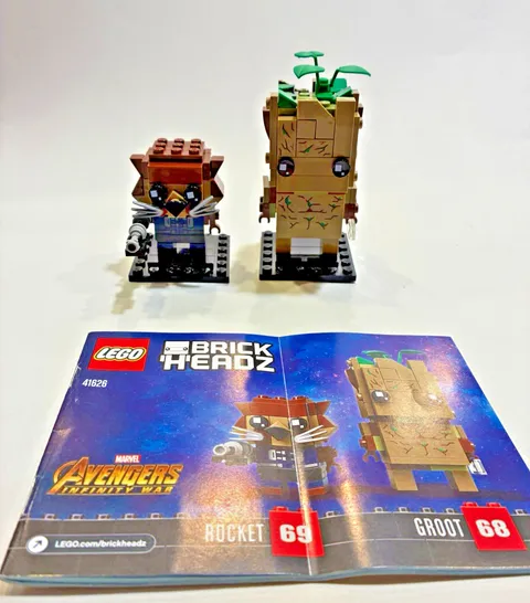 LEGO BrickHeadz Groot & Rocket 41626 189pc w/ Instructions