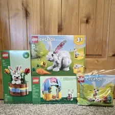 *BRAND NEW/SEALED* Lot of 4 Sealed Limited Edition/Retired Rabbit Lego Sets