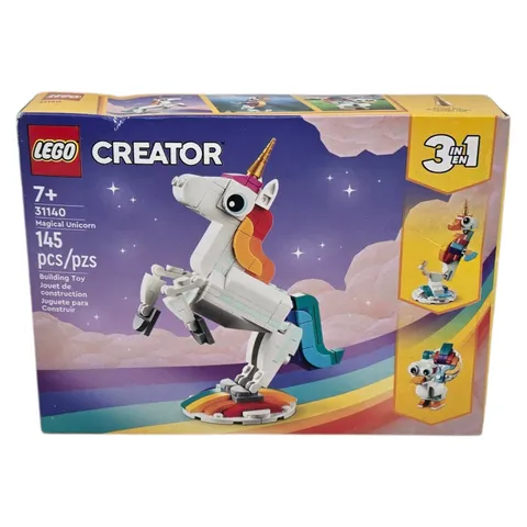 LEGO Creator 3 In 1 #31140 Magical Unicorn 145pcs Age 7+ Brand NEW