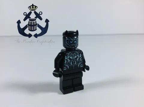 LEGO 2018 MARVEL Minifigure Black Panther Blue Highlight sh0478 Super Hero 76099