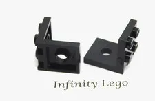 4 LEGO Black Bracket 2 x 2 - 2 x 2 Up (3956 35262) - 4 Pieces