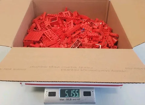 LEGO Red Pieces Bulk Lot 5 Lbs Parts Bricks Blocks Plates Assorted Mixed 