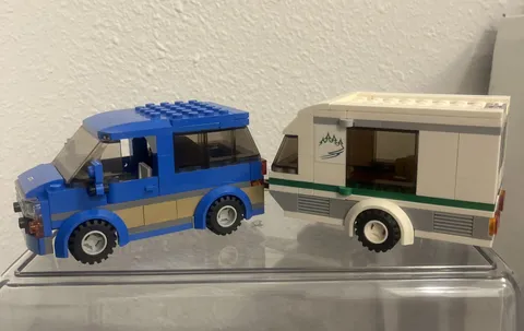 LEGO 60117 CITY VAN AND CARAVAN trailer camping LOOK