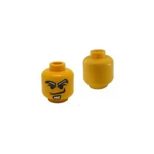 LEGO Minifigure, Head White Long Eyebrows and Soul Patch inv.628