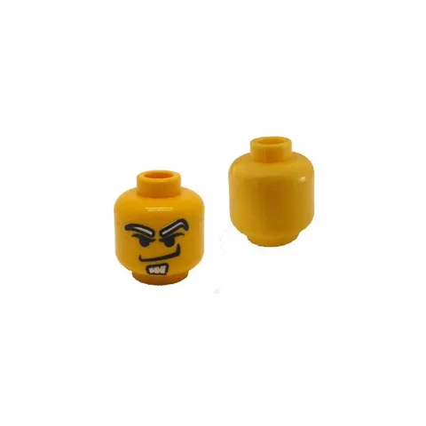 LEGO Minifigure, Head White Long Eyebrows and Soul Patch inv.628