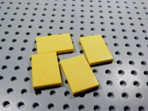 LEGO Lot of 4 Yellow 2x3 Smooth Tiles Plates AY