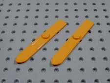 LEGO Lot of 2 Orange Ski Skis Sports Gear Utensil Accessory Minifig BT