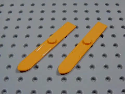 LEGO Lot of 2 Orange Ski Skis Sports Gear Utensil Accessory Minifig BT
