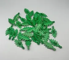 LEGO Part 6148  Plant Tree palm leaf small 8x3 green 40 pieces bulk lot