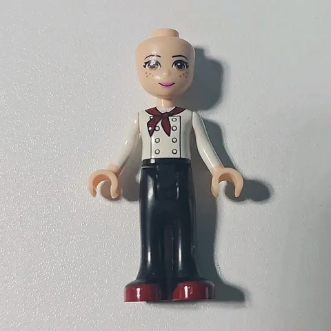 LEGO Minifigure Chef Outfit Red Scarf White Shirt Bow Tie Black Pants Red Shoes