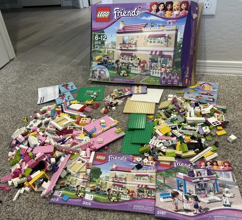 LEGO Friends Mixed Lot Multiple Sets Parts & Pieces 3315 3187 Manuals Figures