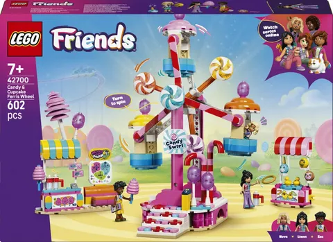 LEGO Friends Candy & Cupcake Ferris Wheel 42700 Building Toy Set with 3 Minidoll