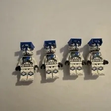 LEGO Star Wars SW1247 501st Clone Heavy Trooper Lot x4 Blue Visor Backpack