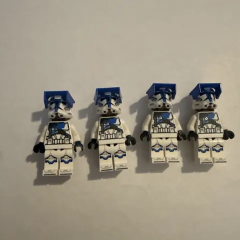 LEGO Star Wars SW1247 501st Clone Heavy Trooper Lot x4 Blue Visor Backpack