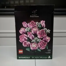 LEGO Botanicals 10374 Bouquet of Pink Roses 789 Pcs NEW Sealed Damaged Box