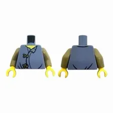 LEGO Minifigure Torso Robe with 2 Dark Tan Clasps