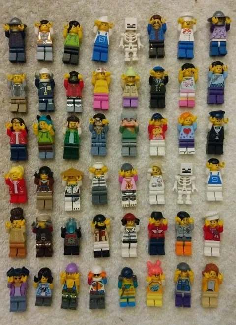 Lego Lot Of 48 Complete Figs 100% Lego No Split Torsos Or Cracked Arms Lot #2